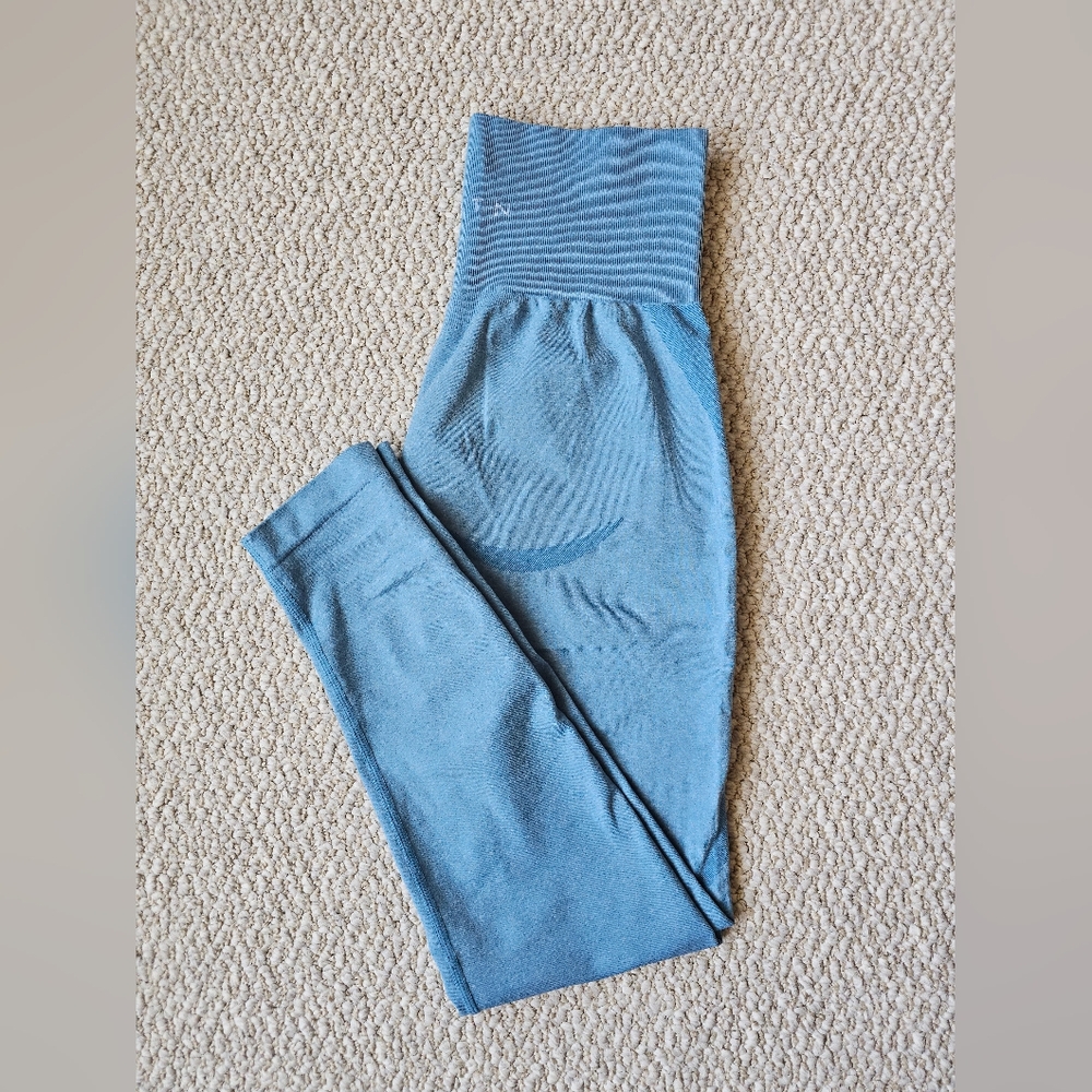 NVGTN Sky Blue Contour Seamless Leggings
